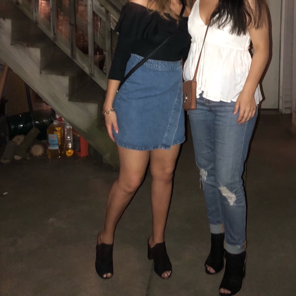 ASOS denim wrap skirt
